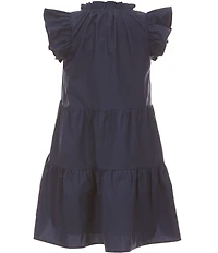 A Loves A Big Girls Pullover Ruffle Cap Sleeve A-Line Tiered Dress