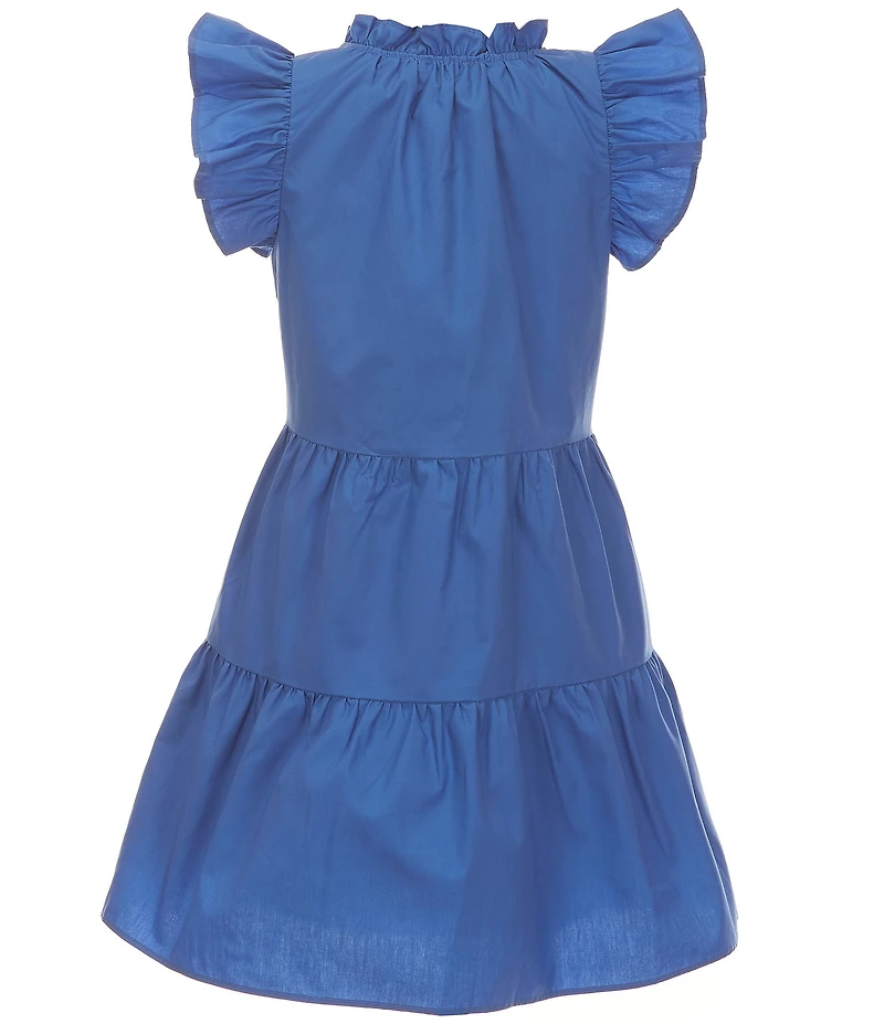 A Loves A Big Girls Pullover Ruffle Cap Sleeve A-Line Tiered Dress