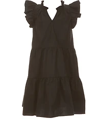 A Loves A Big Girls Pullover Ruffle Cap Sleeve A-Line Tiered Dress