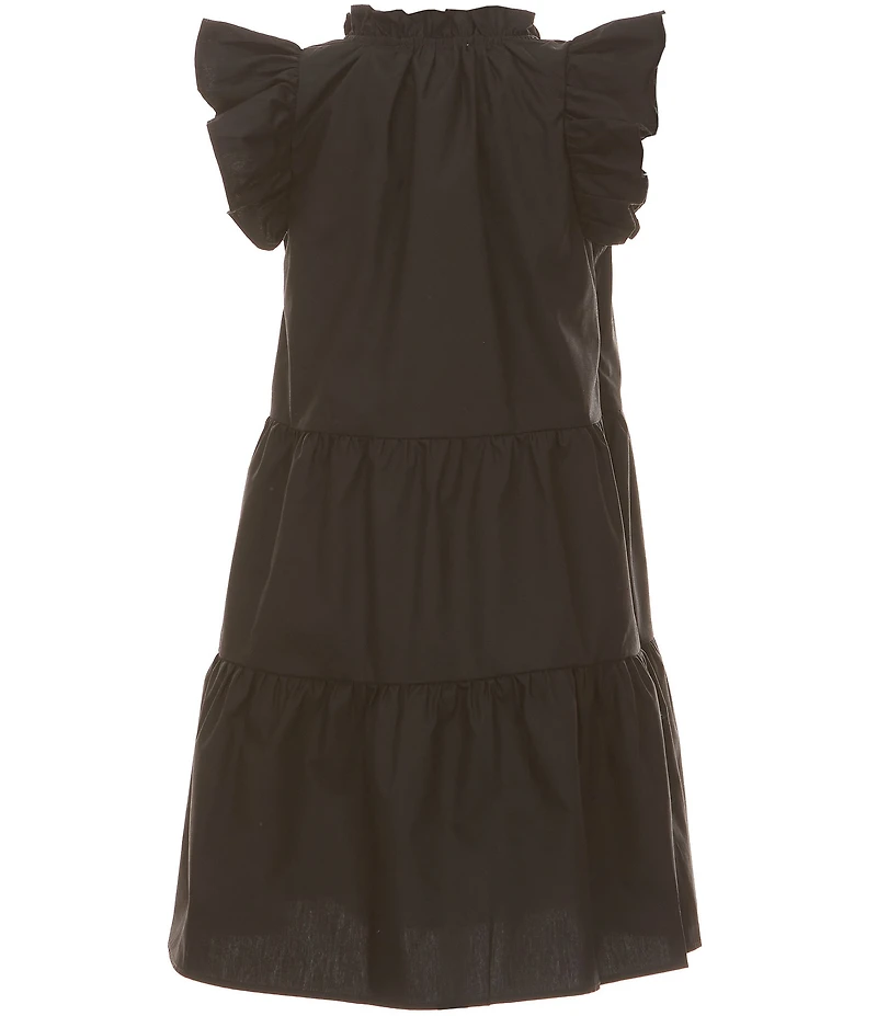 A Loves A Big Girls Pullover Ruffle Cap Sleeve A-Line Tiered Dress