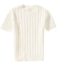 A Loves A Big Girls Short Sleeve Cable Knit Top