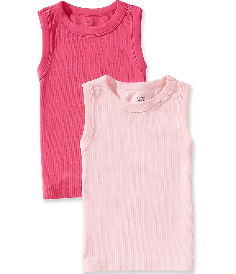 A Loves A Big Girls Sleeveless Seamless Tank Top 2-Pack