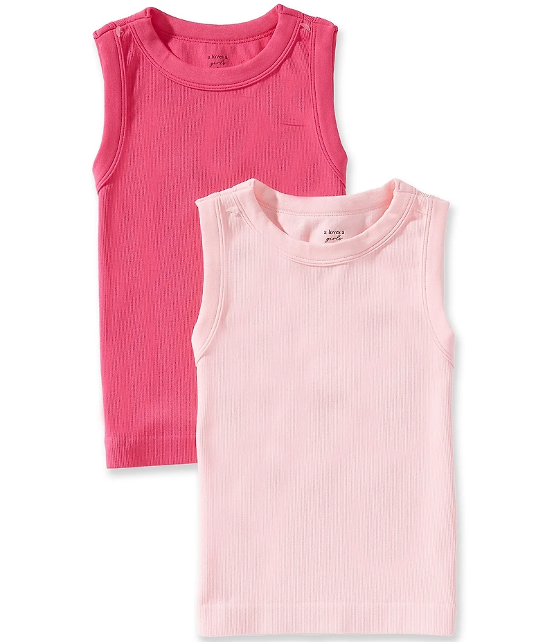 A Loves A Big Girls Sleeveless Seamless Tank Top 2-Pack