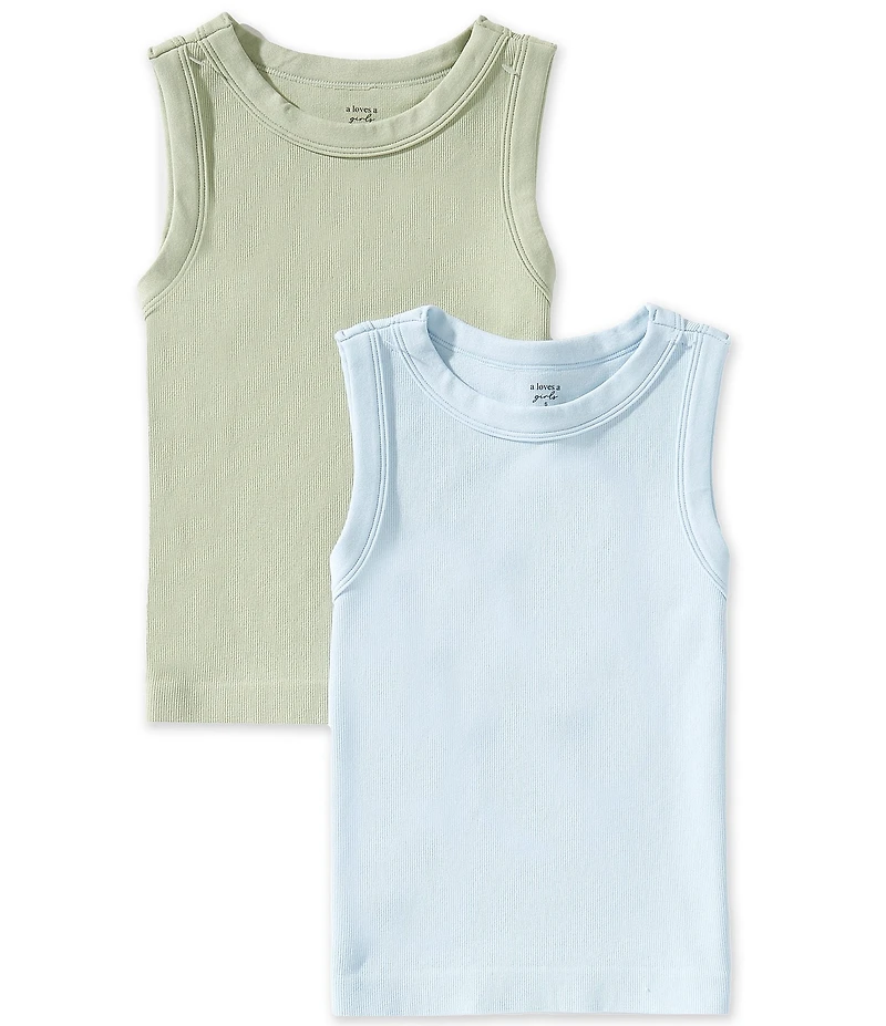A Loves A Big Girls Sleeveless Seamless Tank Top 2-Pack