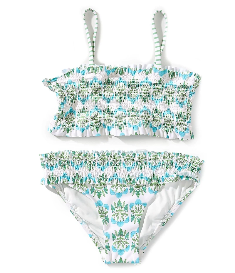 A Loves A Big Girls Smocked Bra 2-Piece Swimsuit