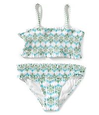 A Loves A Big Girls Smocked Bra 2-Piece Swimsuit