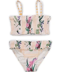 A Loves A Big Girls Smocked Bralette Two-Piece Swimsuit