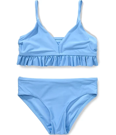 A Loves A Big Girls Solid Flounce Bralette 2-Piece Swimsuit