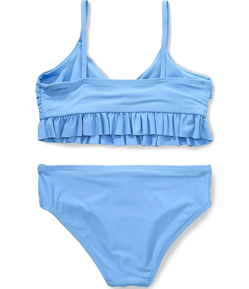 A Loves A Big Girls Solid Flounce Bralette 2-Piece Swimsuit