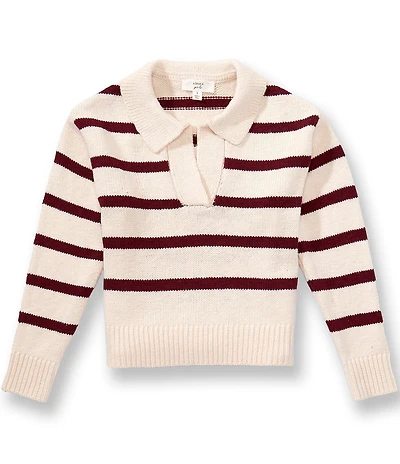 A Loves A Big Girls Striped Collar Sweater