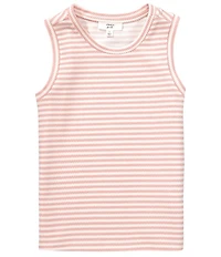 A Loves A Big Girls Striped Crew Neck Tank Top