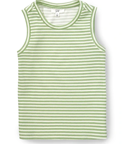 A Loves A Big Girls Striped Crew Neck Tank Top