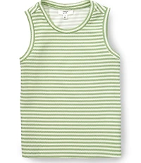 A Loves A Big Girls Striped Crew Neck Tank Top