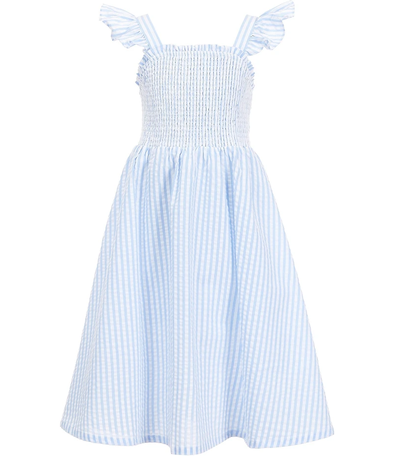 A Loves A Big Girls Striped Flutter Sleeve Maxi Dress