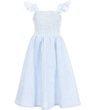 A Loves A Big Girls Striped Flutter Sleeve Maxi Dress