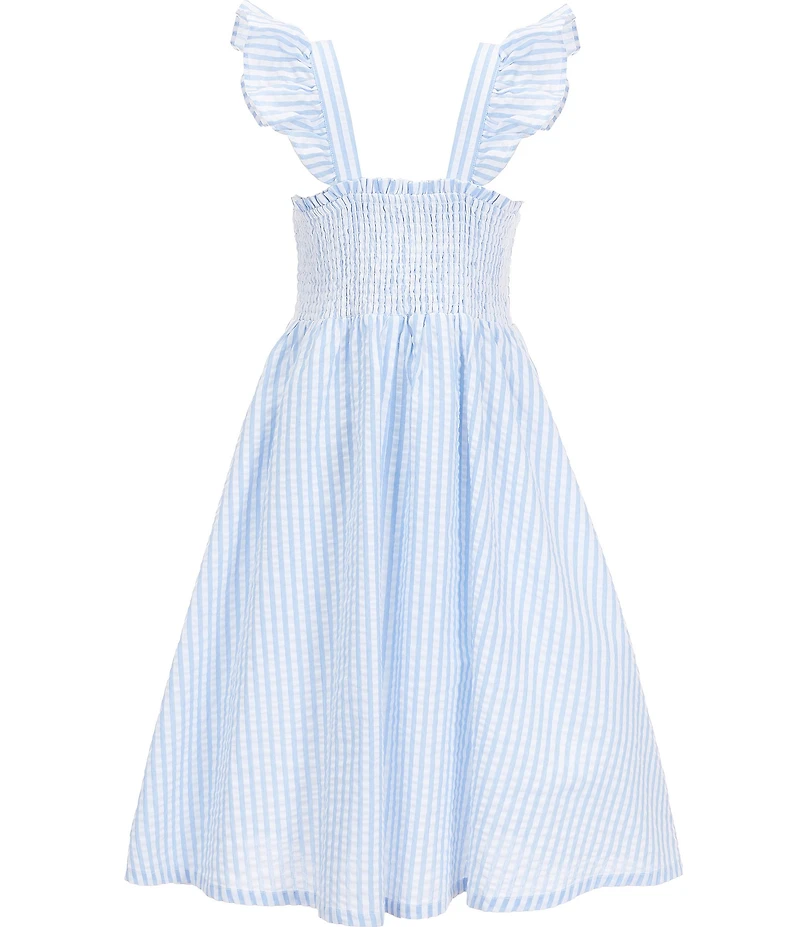 A Loves A Big Girls Striped Flutter Sleeve Maxi Dress