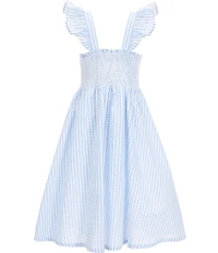 A Loves A Big Girls Striped Flutter Sleeve Maxi Dress