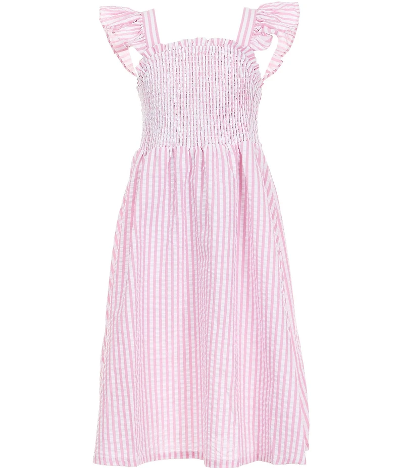 A Loves A Big Girls Striped Flutter Sleeve Maxi Dress