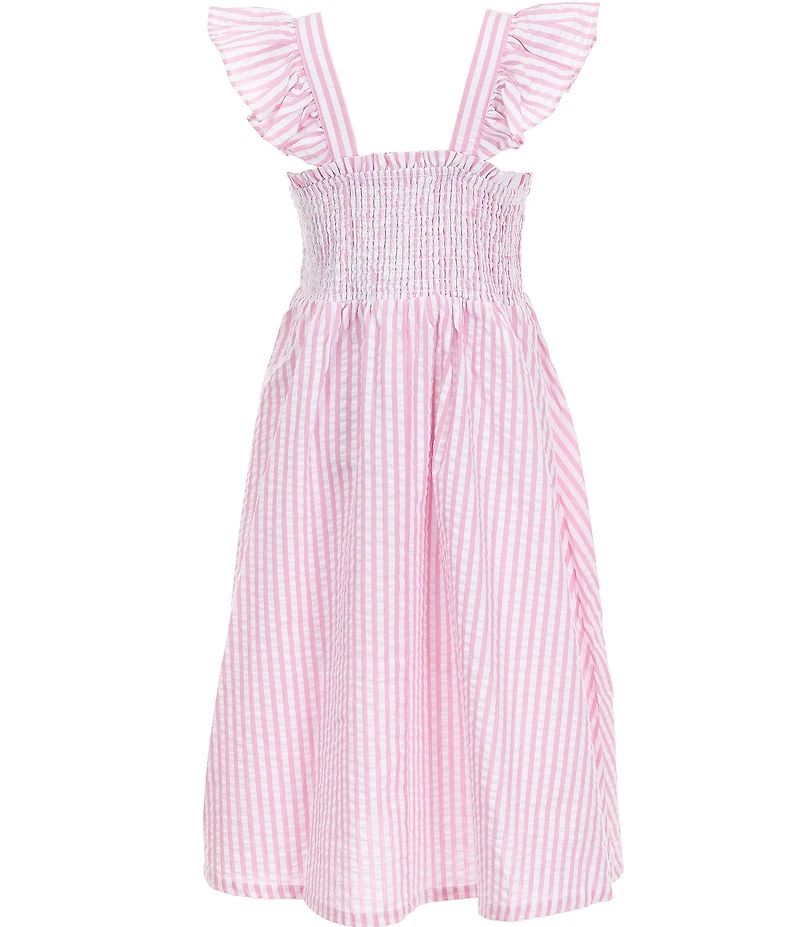 A Loves A Big Girls Striped Flutter Sleeve Maxi Dress