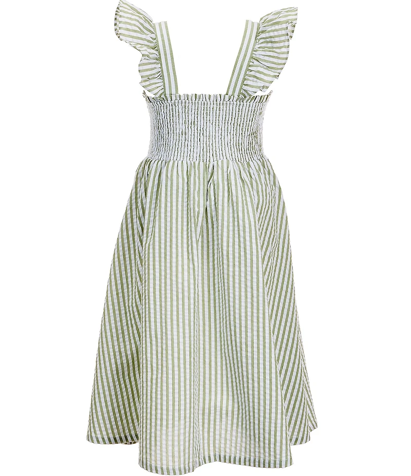 A Loves A Big Girls Striped Flutter Sleeve Maxi Dress