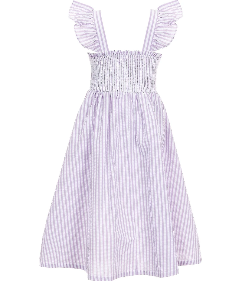A Loves A Big Girls Striped Flutter Sleeve Maxi Dress