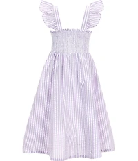 A Loves A Big Girls Striped Flutter Sleeve Maxi Dress