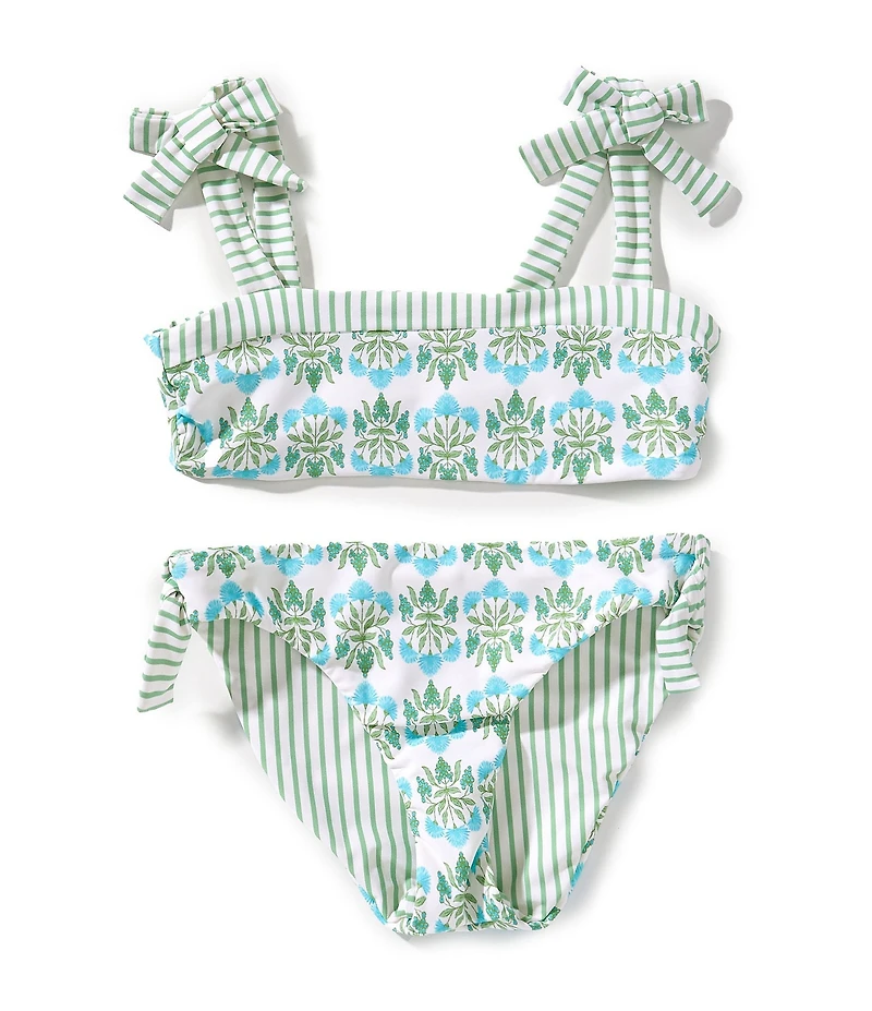 A Loves A Big Girls Tie Shoulder Reversible 2-Piece Swimsuit