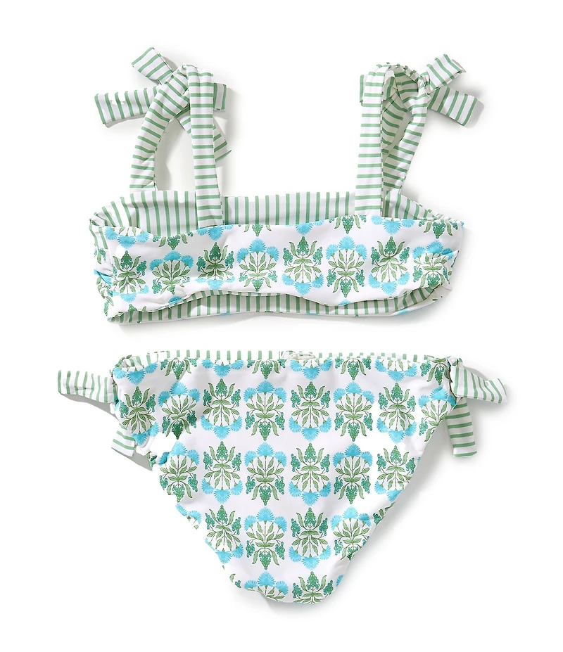 A Loves A Big Girls Tie Shoulder Reversible 2-Piece Swimsuit
