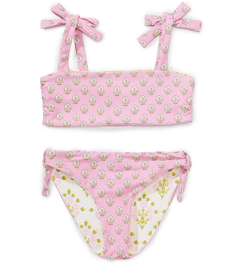 A Loves A Big Girls Tie Shoulder Bralette Reversible Two-Piece Swimsuit