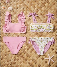 A Loves A Big Girls Tie Shoulder Bralette Reversible Two-Piece Swimsuit