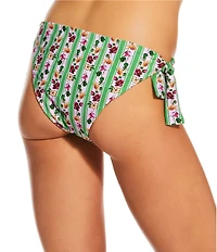 A Loves A Botanical Plates Reversible Tie Side Bow Detail Hipster Swim Bottom