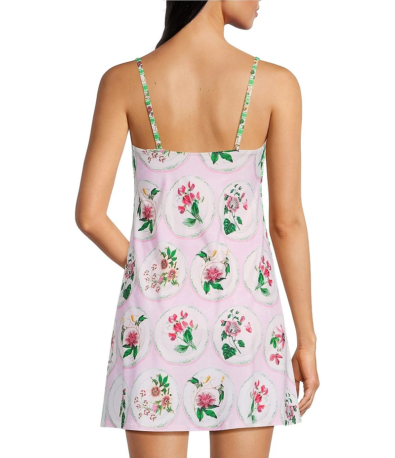 A Loves A Botanical Plates Swim Fabric A-Line Rec Dress