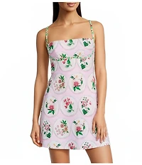 A Loves A Botanical Plates Swim Fabric A-Line Rec Dress