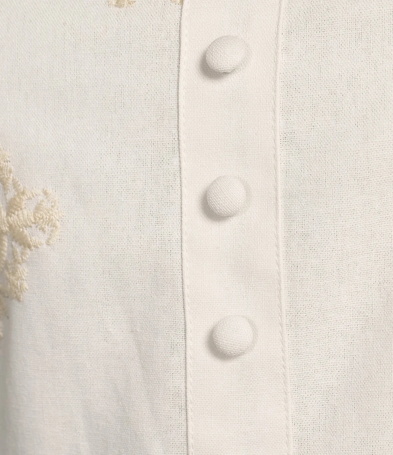 A Loves A Woven Embroidered Sleeveless Tank Strap Sweetheart Neckline Cropped Coordinating Bralette Top