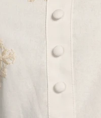 A Loves A Woven Embroidered Sleeveless Tank Strap Sweetheart Neckline Cropped Coordinating Bralette Top