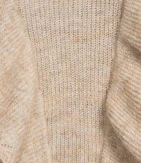 A Loves A Crew Neck Long Sleeve Mohair Wool Blend Sweater