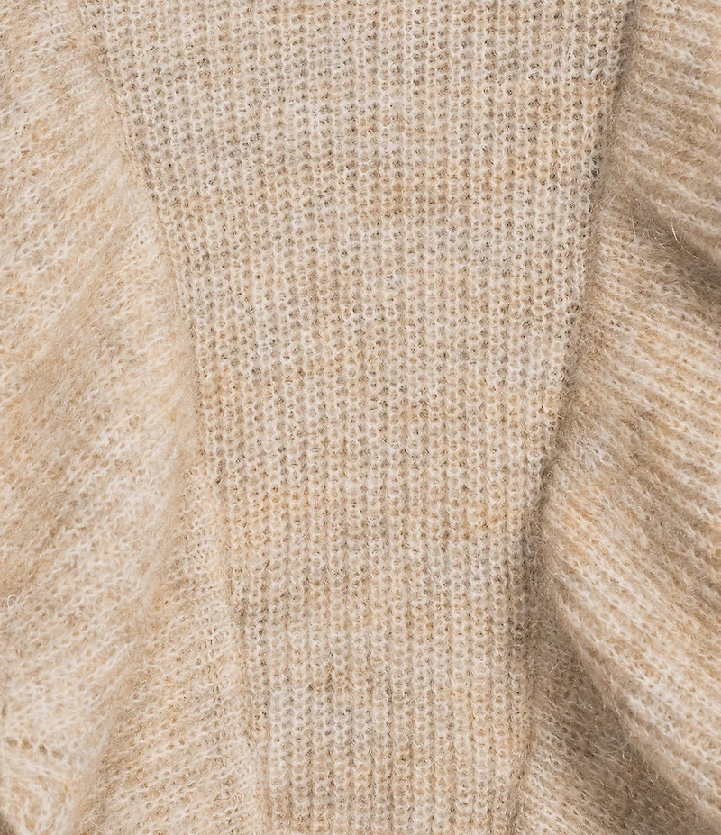 A Loves A Crew Neck Long Sleeve Mohair Wool Blend Sweater