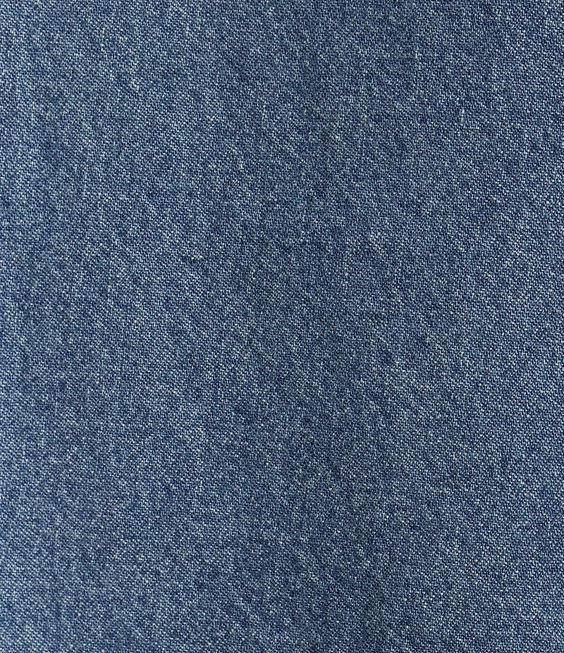 A Loves A Denim 3/4 Puffed Sleeve Pleated Shoulder Tie Neck Denim Top