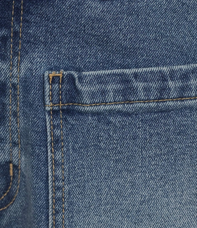 A Loves A Denim Mid Rise Patch Front Pocket Shorts