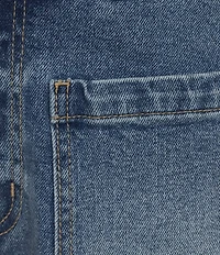 A Loves A Denim Mid Rise Patch Front Pocket Shorts