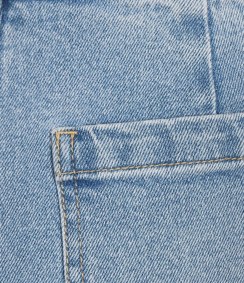 A Loves A Denim Mid Rise Patch Front Pocket Shorts
