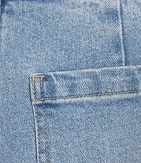 A Loves A Denim Mid Rise Patch Front Pocket Shorts