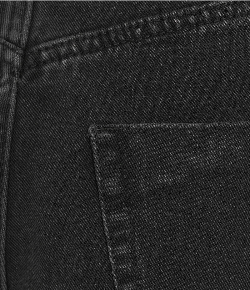 A Loves A Denim Mid Rise Wide Barrel Leg Length Raw Edge Hem Jeans