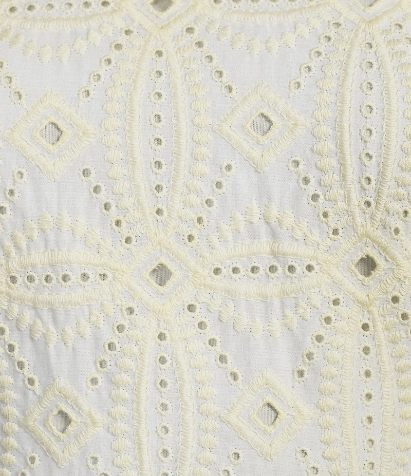 A Loves A Embroidered Round Neck Long Bubble Sleeve A-Line Maxi Dress