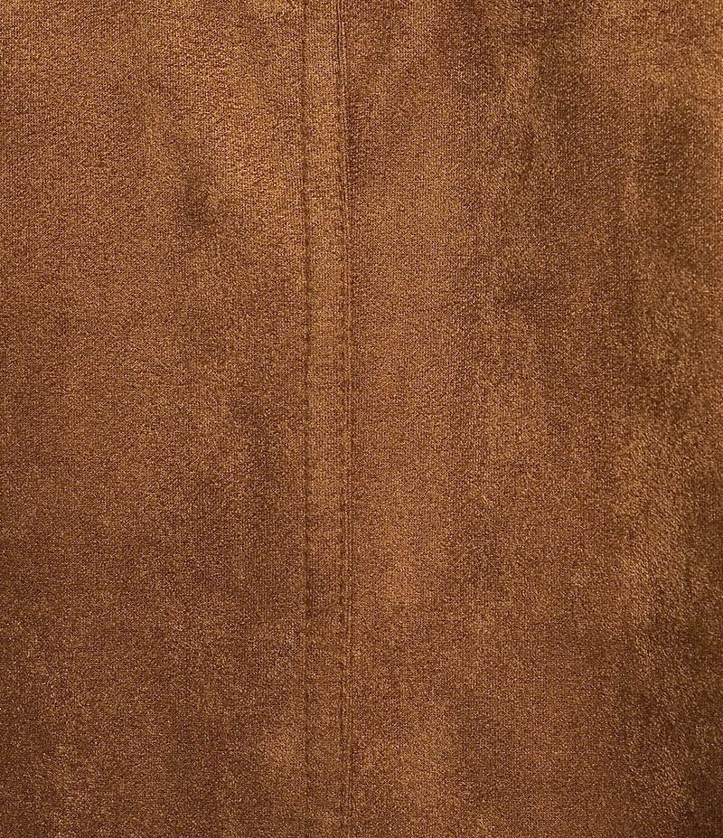 A Loves A Faux Suede Button Front Long Sleeve Mini Shirt Dress