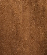 A Loves A Faux Suede Button Front Long Sleeve Mini Shirt Dress