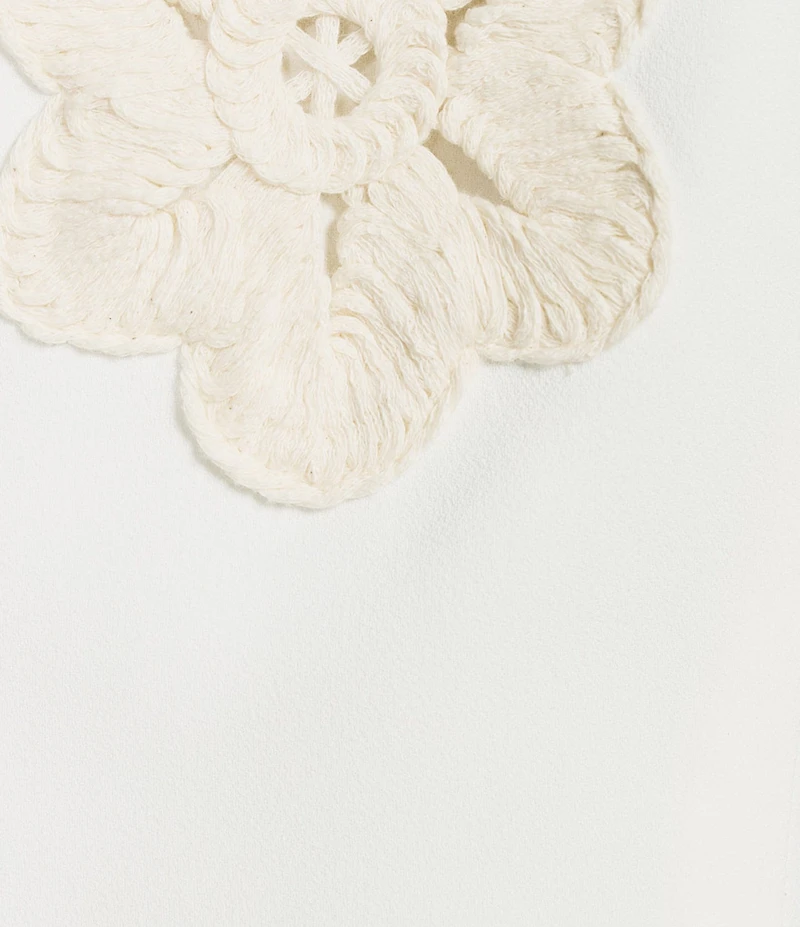 A Loves A Floral Embroidery High Round Neck Sleeveless A-Line Mini Dress