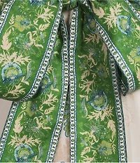 A Loves A Floral Pattern Square Neck Sleeveless Woven Belted Tiered Hem Maxi Dress