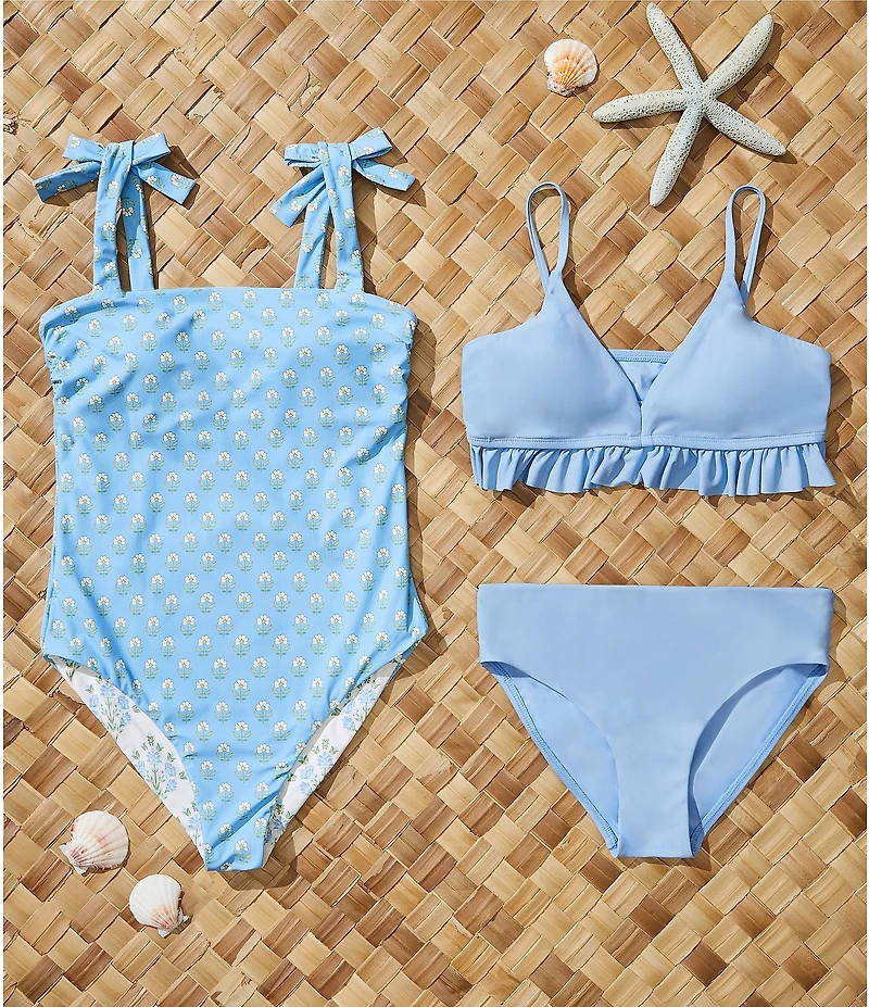 A Loves A Girls Reversible Bandeau One-Piece Swimsuit