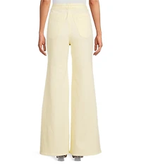 A Loves A High Rise Lattice Pocket Wide Flare Leg Jeans
